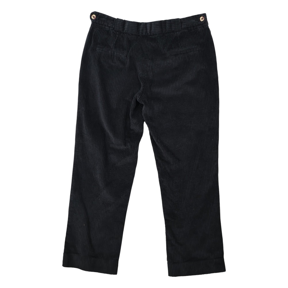 Frances‎ Valentine Black Wide Wale Corduroy Trousers Cotton Straight Leg 6 EUC